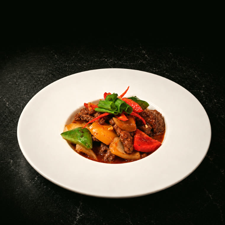 Bœuf sauté aux poivrons