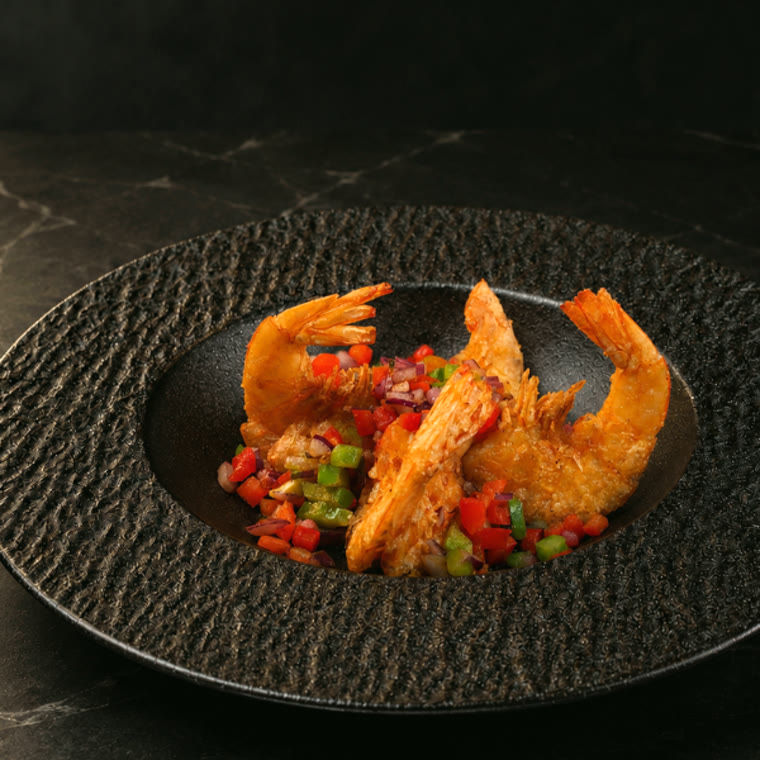 Crevettes frites tempura