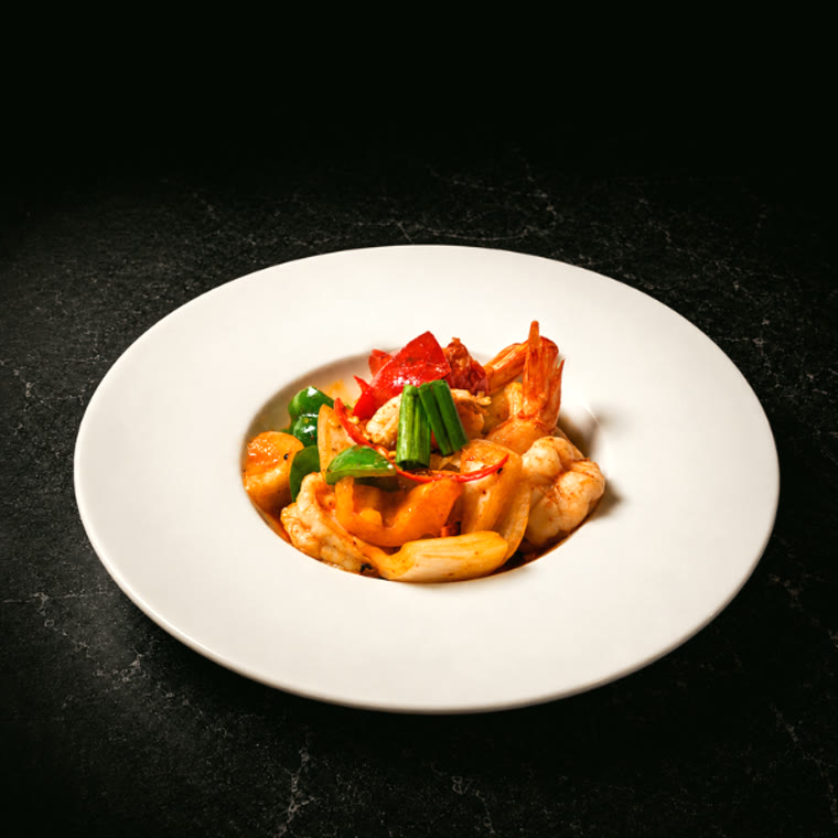 Fruits de mer sautés aigre-doux