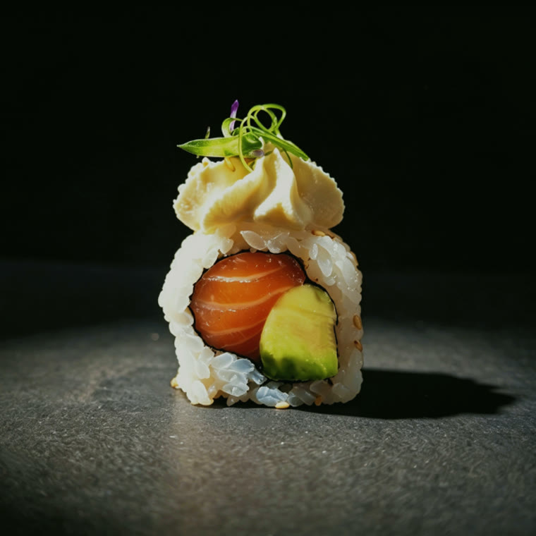 Maki saumon, avocat & mayo