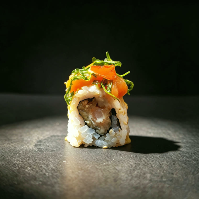 Maki crevette tempura & saumon