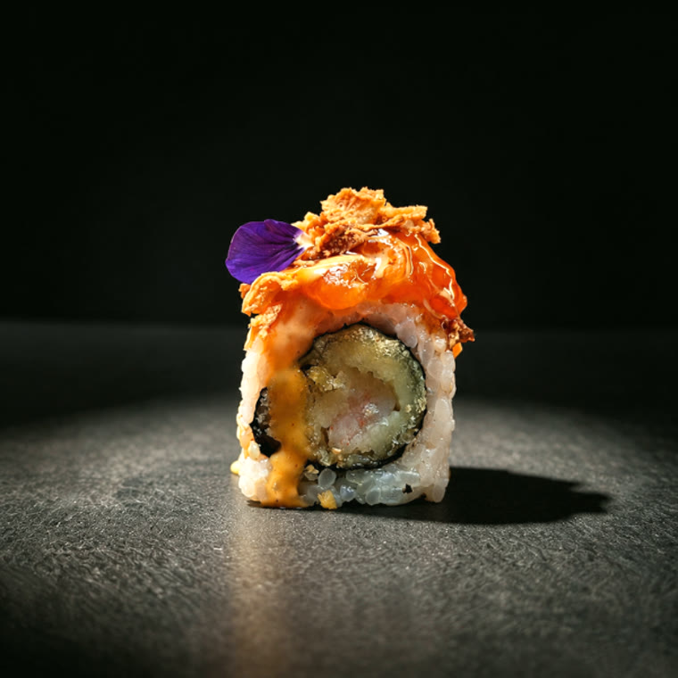 Maki tempura, concombre & saumon