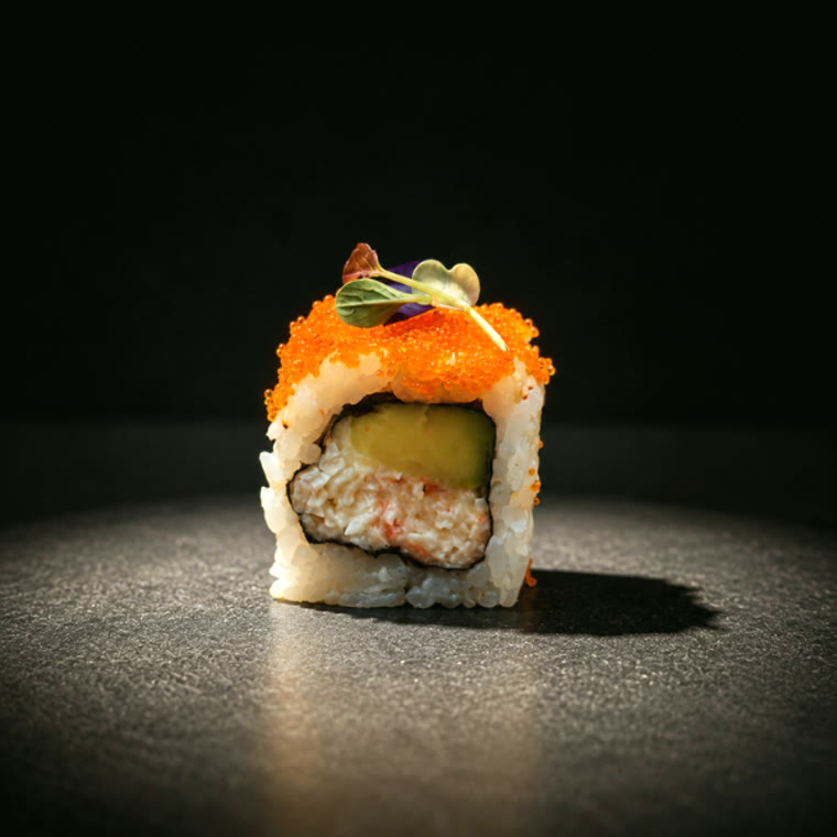 Maki avocat, saumon & tobiko