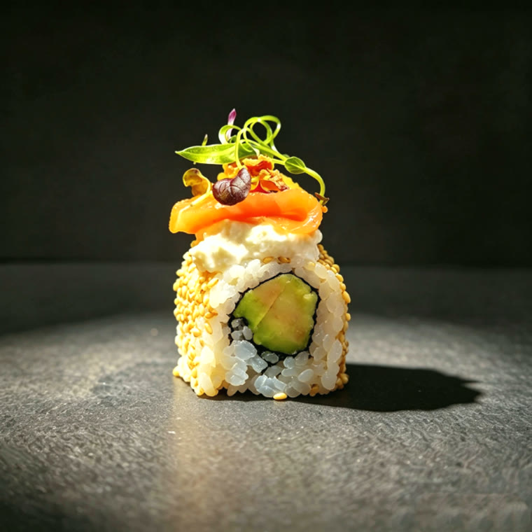 Maki sésame, avocat, saumon & mayo